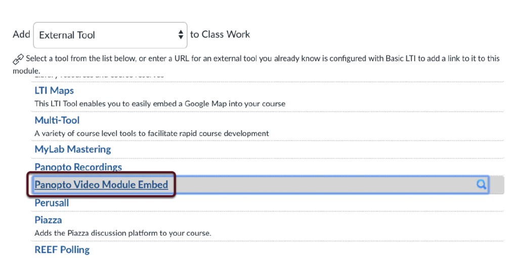 Add Panopto Recordings To Canvas Modules Cte Resources