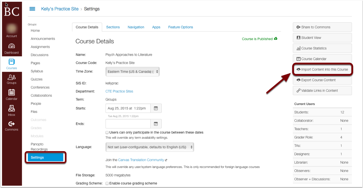 Import Content Into Your Canvas Course